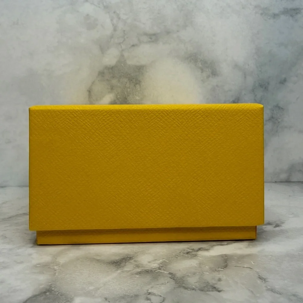 Authentic Swarovski Yellow Rectangular Jewelry Box with Outer Sleeve – Empty